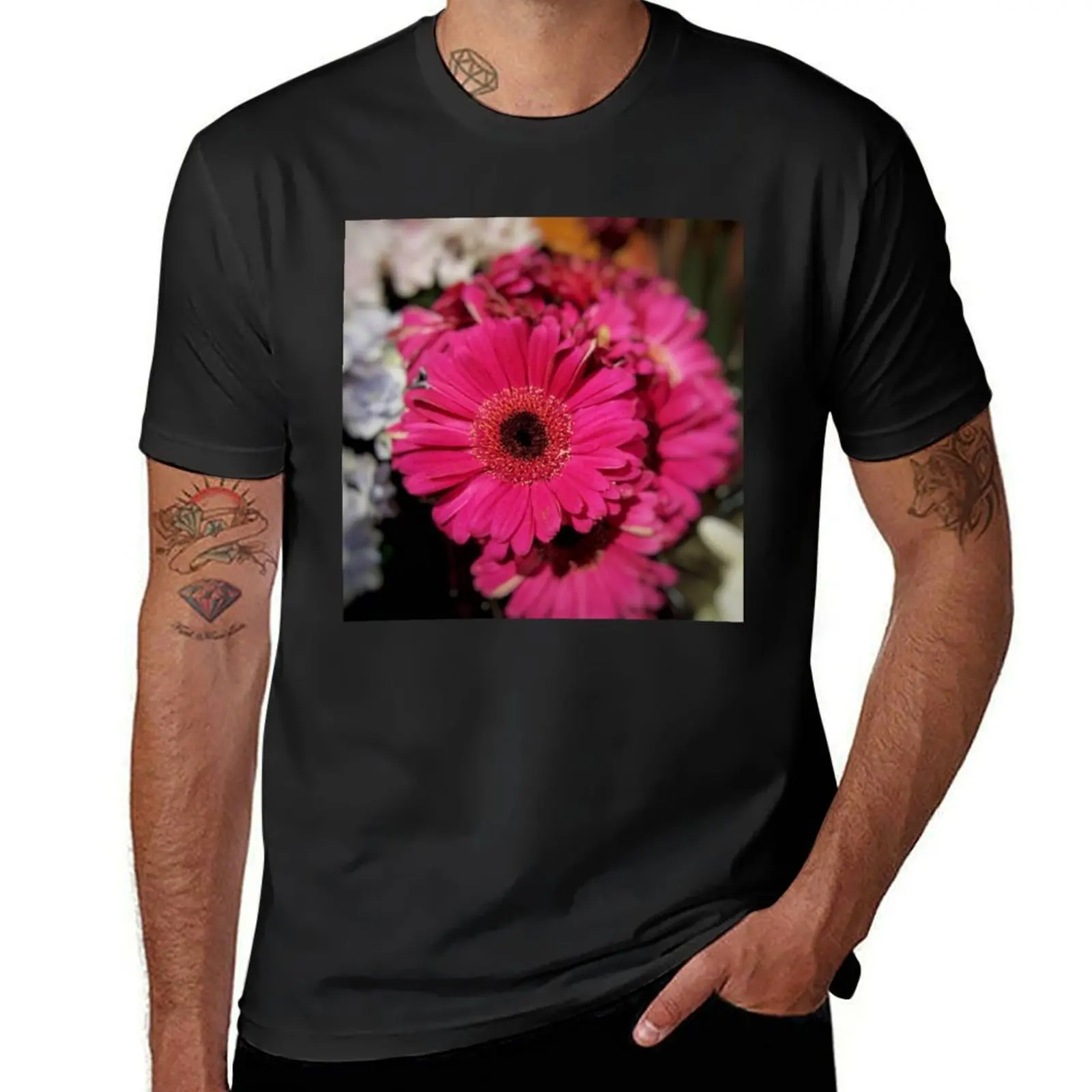 Gerbera Daisy DPSS171021a T-Shirt quick drying quick-drying cute tops men graphic t shirts