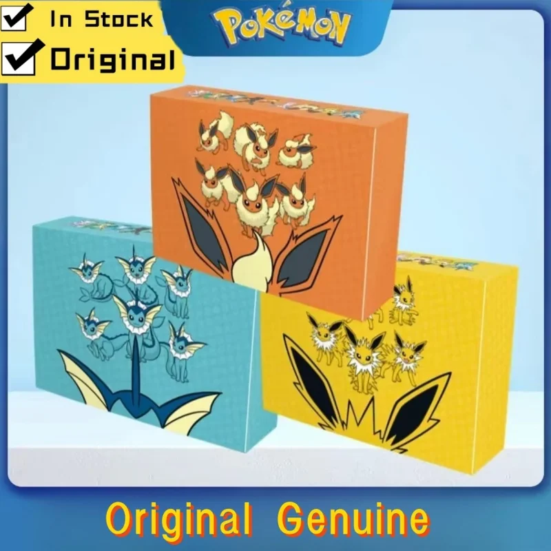 

100%Original Pokemonptcg Card Chinese Ibrahimovic Advanced Gift Box Reib Fireeevee Watereevee Custom Collectible Card Xmas Gifts
