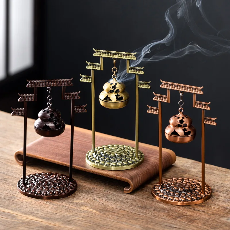Chinese Southern Heaven Gate Hanging Incense Burner Small Auspicious Could Coil Incense Holder Creative Gourd Ornaments