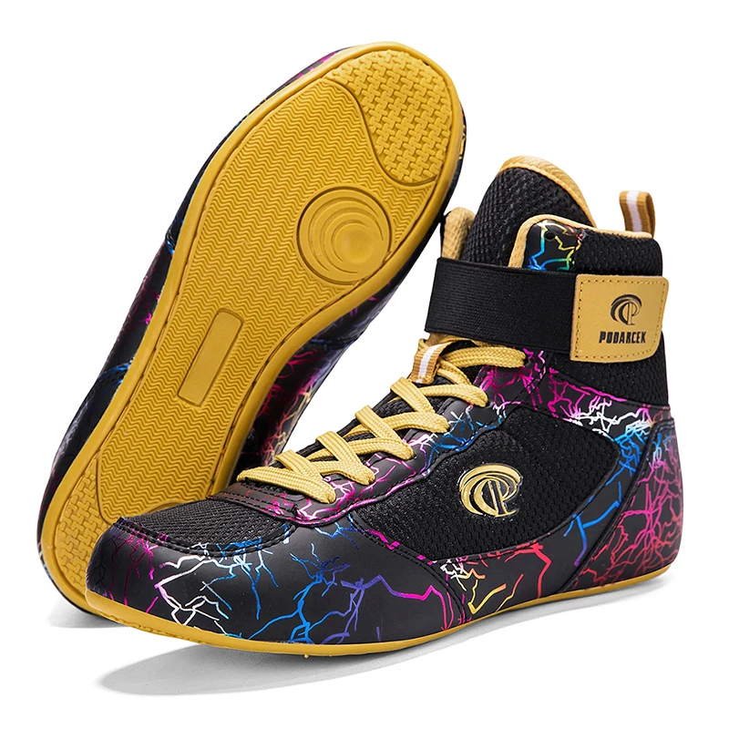 

Mens Boxing Wrestling Shoes Lightweight Professional Training Sneakers for Man Large Size Black Blue Quality Outdoor Gym