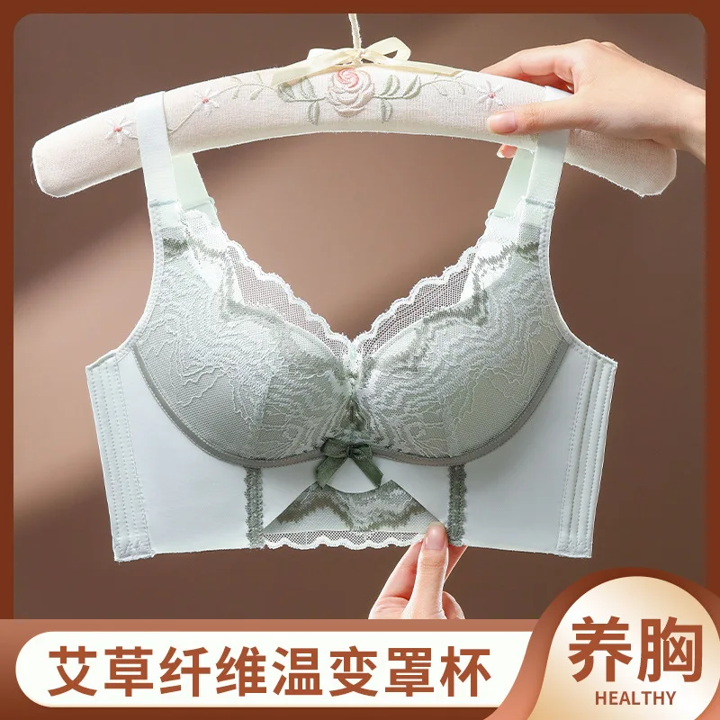 Lingerie For Women Ventilate No Steel Ring Bra Gather Together Anti-Sag Adjustment Type Underwear Girl Lace Chest Wrap Soft Bra