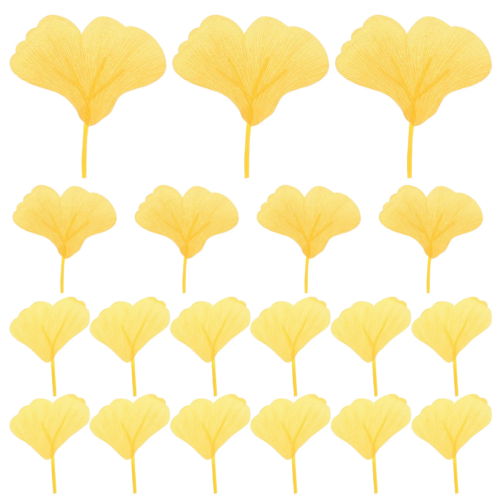 

100Pcs Artificial Fall Leaves Simulation Ginkgo Leaf Decor for Party Table Centerpiece Wedding Thanksgiving DIY Craft Reusable