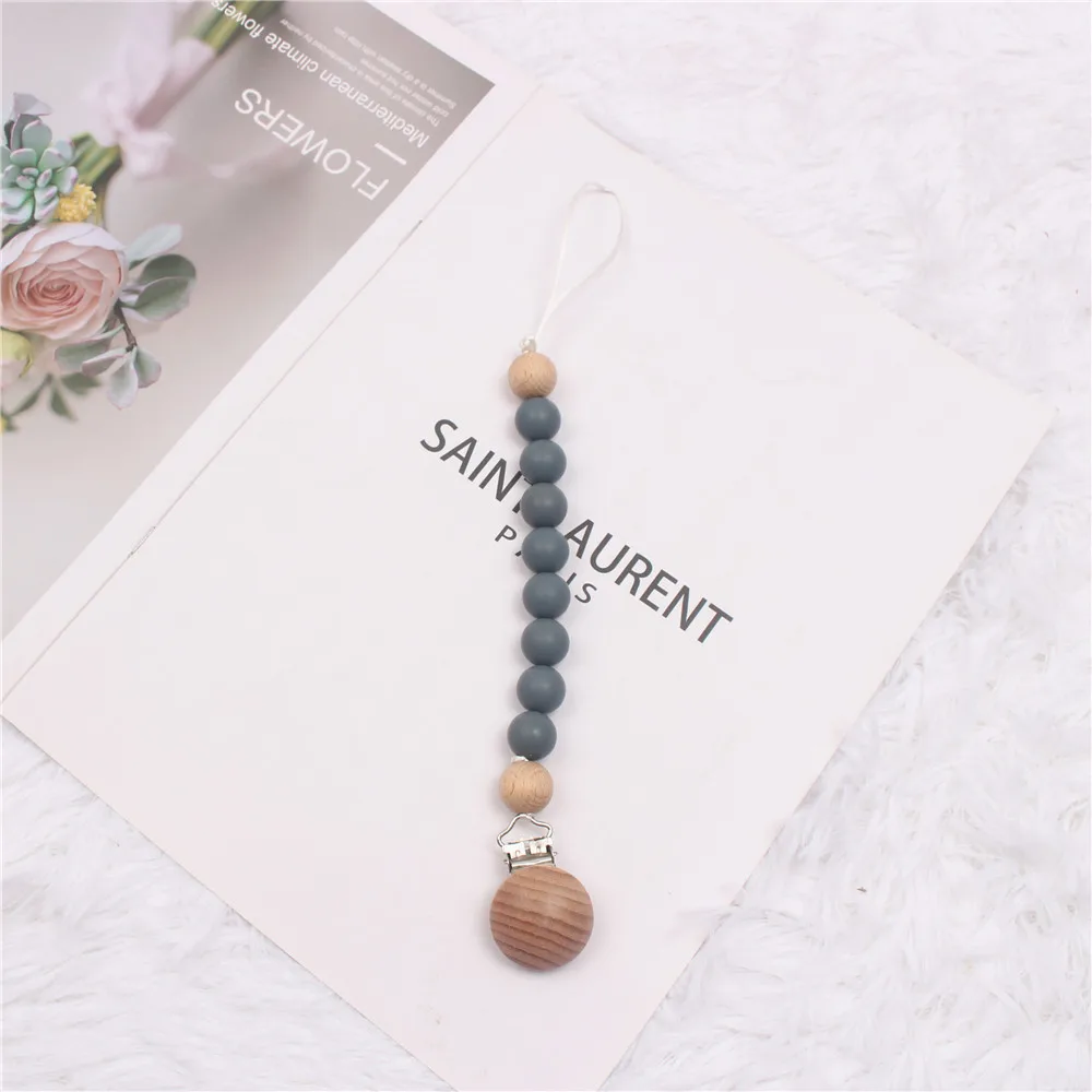 INS Pacifier Chain Food Grade Silicone Pacifier Pendant Gum Anti Drop Chain Baby Grinding Toy Bebe Pacifier Clips Baby Toys