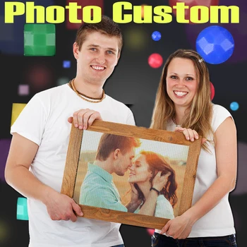 HOMFUN Diamond Painting Photos Custom Square/Round Picture of Rhinestones Diamond…