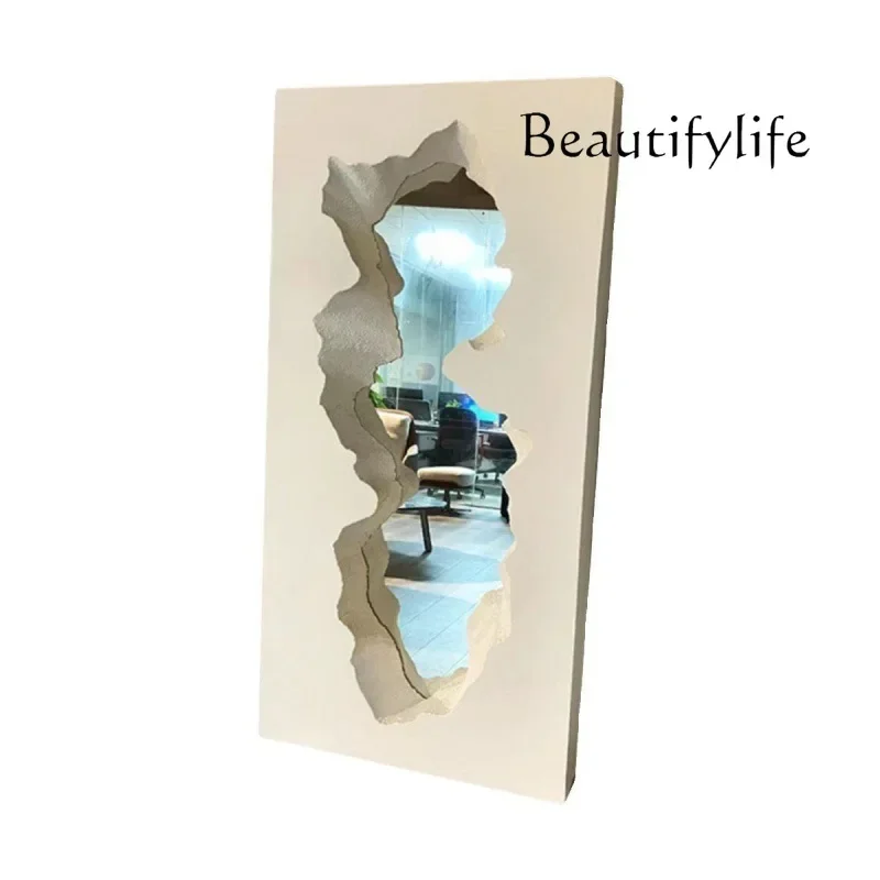 

Nordic vertical broken mirror FRP special-shaped full-length mirror designer irregular full-length mirror