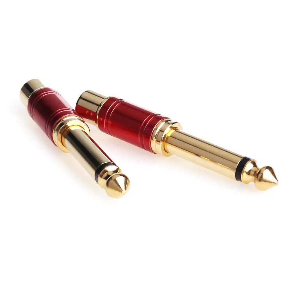 A13E-6.35Mm 1/4 Inch Male Mono TS To RCA Female Interconnect Audio Adapter Conversion Plug