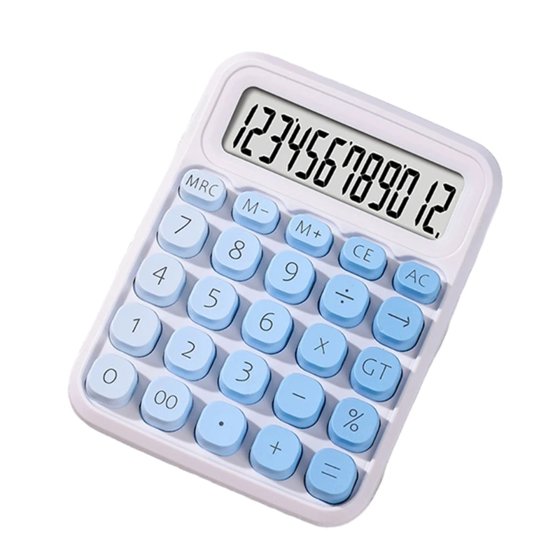  Silents Keys ABS Material 12 Digital Large LCD Display Calculator For Mobile Professionals BatteryFree Operation