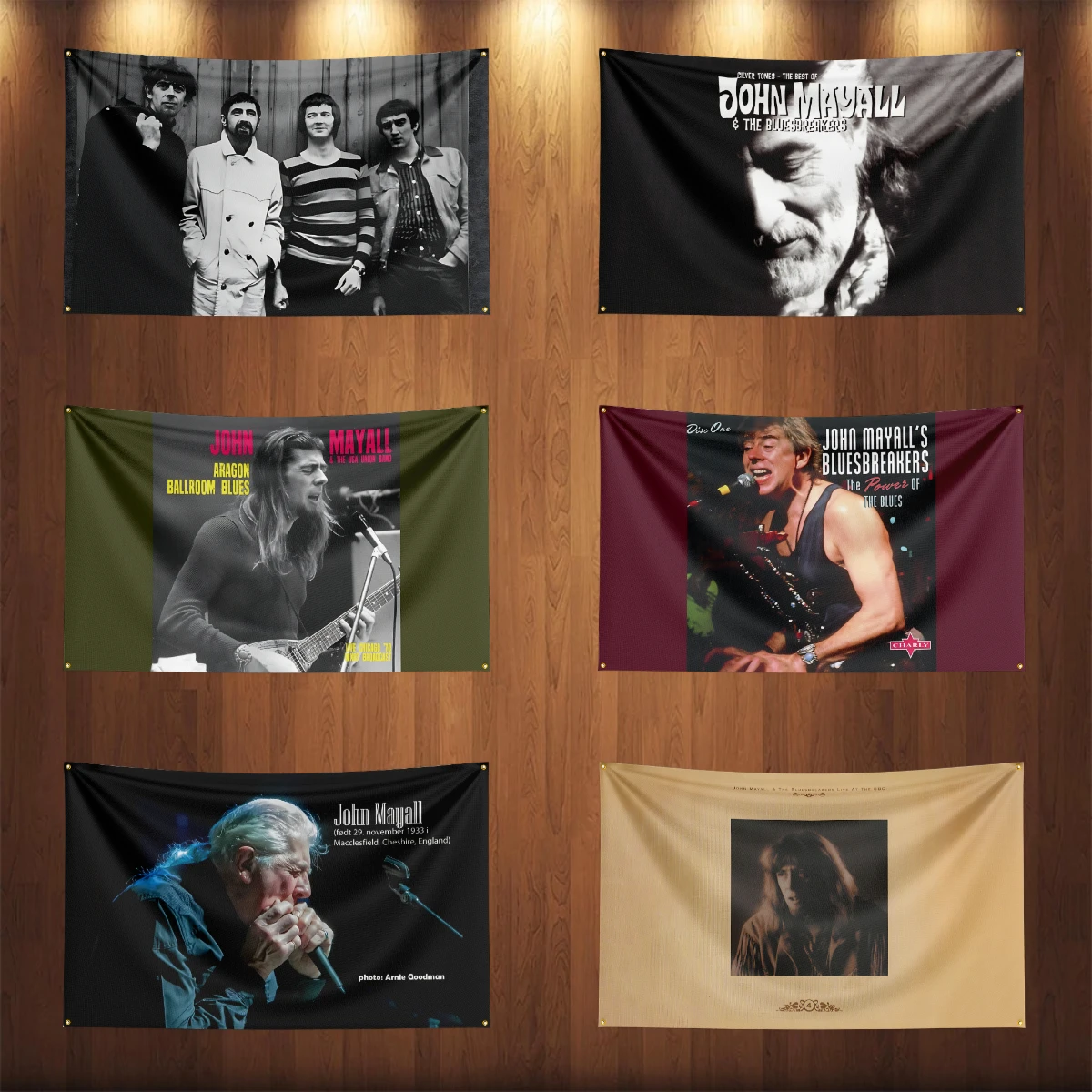 

90x150cm Vintage J-John Mayall & The Bluesbreakerss Band Flag Polyester Digital Printing Retro Banner For Decor