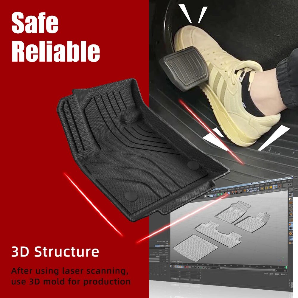 مخصص سيارة الكلمة حصيرة ل MAXUS MIFA 7 G70 2024 TPE ثلاثية الأبعاد الحصير مقاوم للماء عدم الانزلاق السجاد سيارة القدم حصيرة