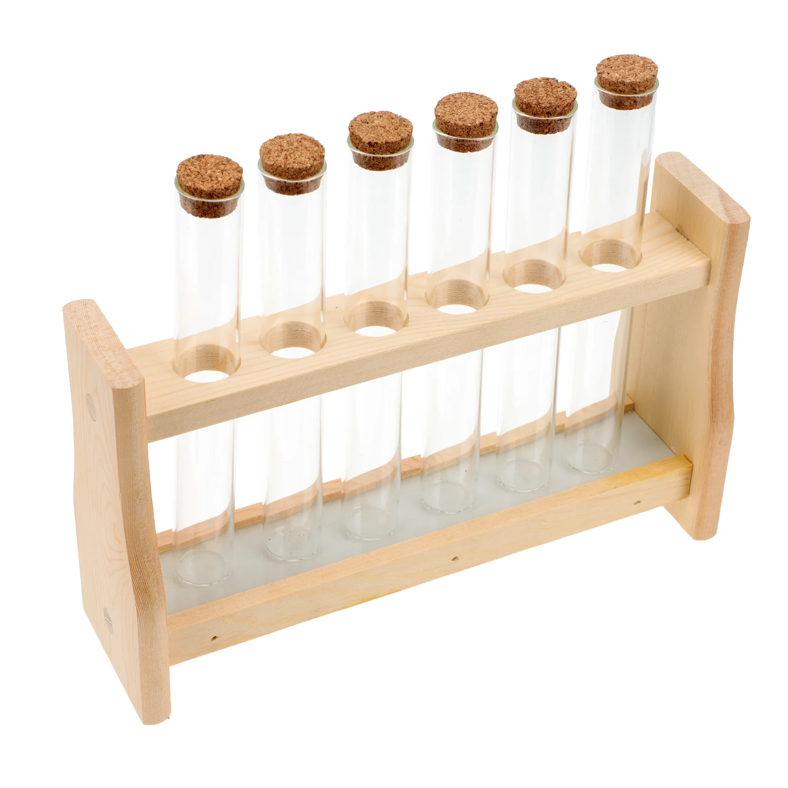 Perfume Test Tube Rack Laboratory Holder Wooden Tubes with Essential Oil Glass Stand Small Hole