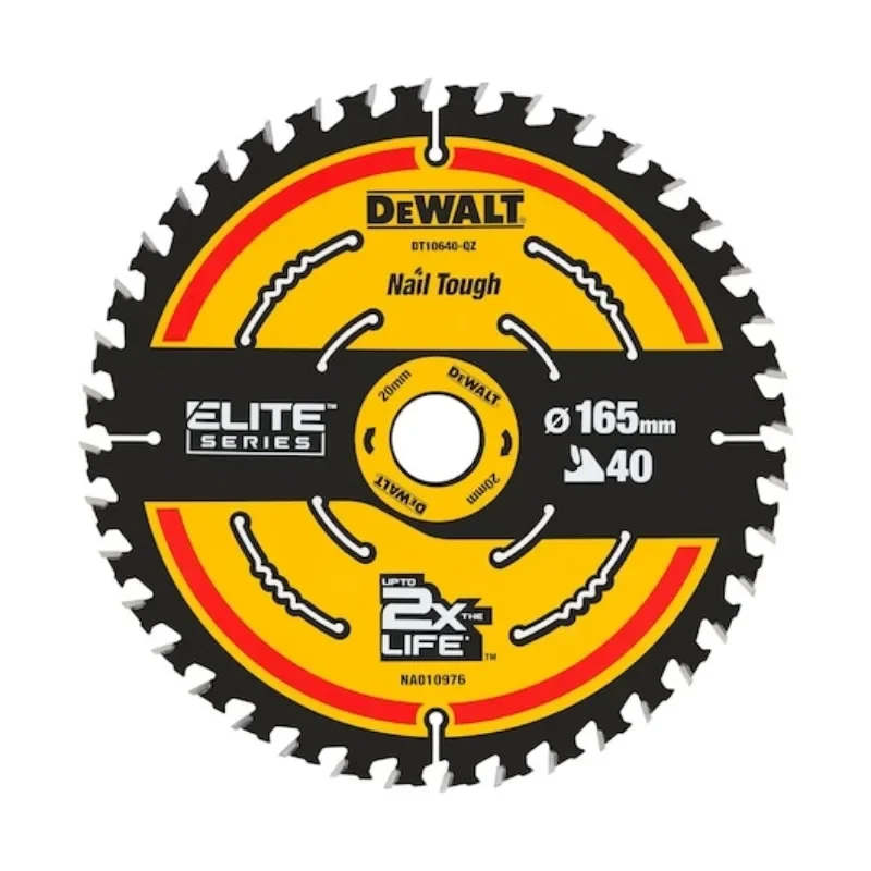DEWALT DT10397 165MM CIRCULAR SAW BLADE ELITE SERIES: ELITE Circular Saw Blade 2x165MM 24T 1x165MM 40T 3PACK Tool Accessories