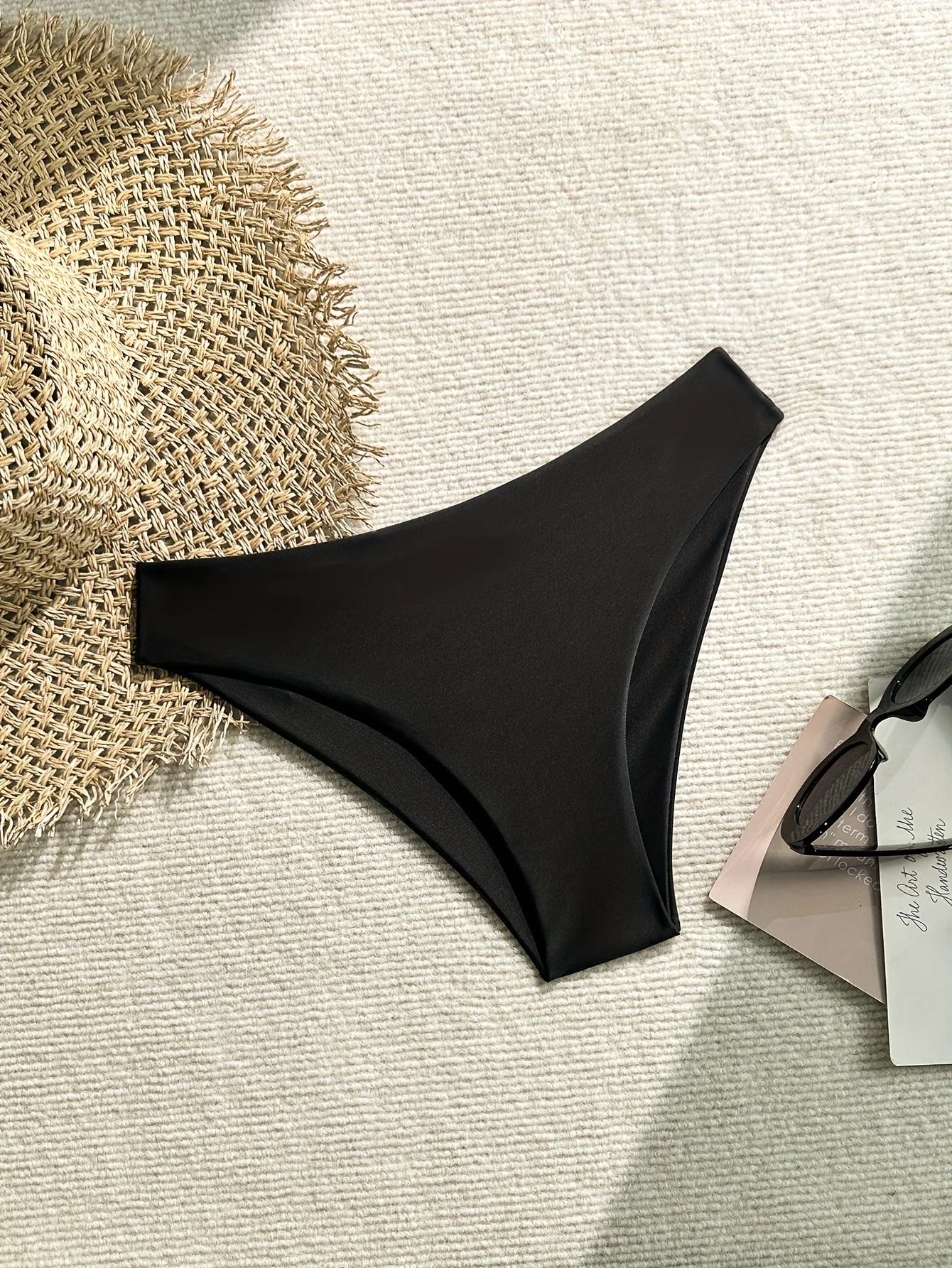 

Women's Swim Briefs, Single Piece Swimsuit Bottoms, Black Sexy Briefs