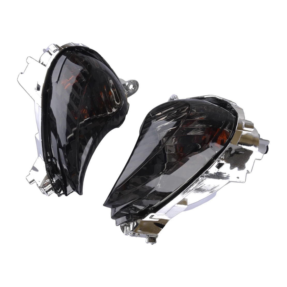 1 Pair Black Lens Front Indicator Turn Signal Light Lamp with Bulb 12V Fit for Hayabusa GSX1300R 2008 2009 2010 2011 2012-2020