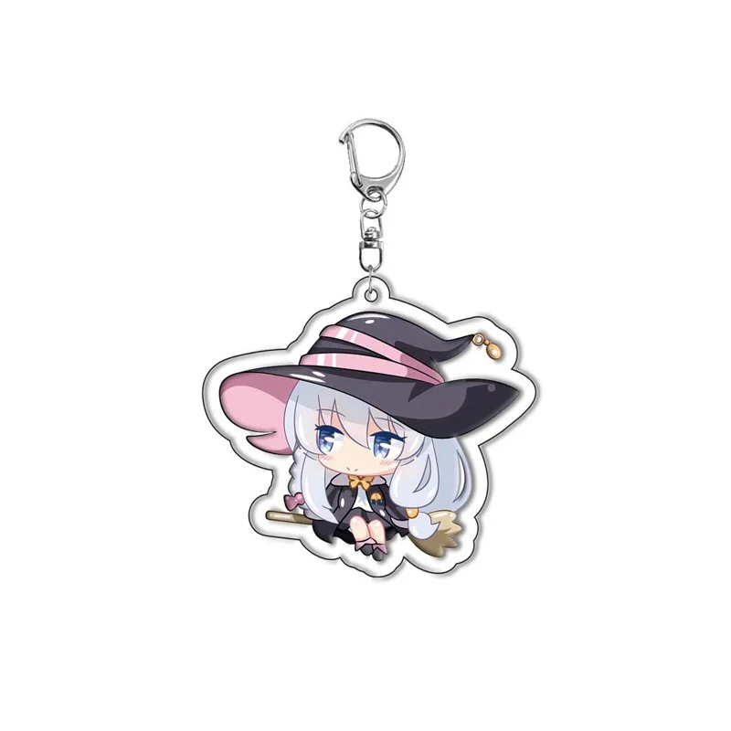 

Anime Wandering Witch The Journey of Elaina Keychains Pendants Cartoon Keyrings Bag Accessories