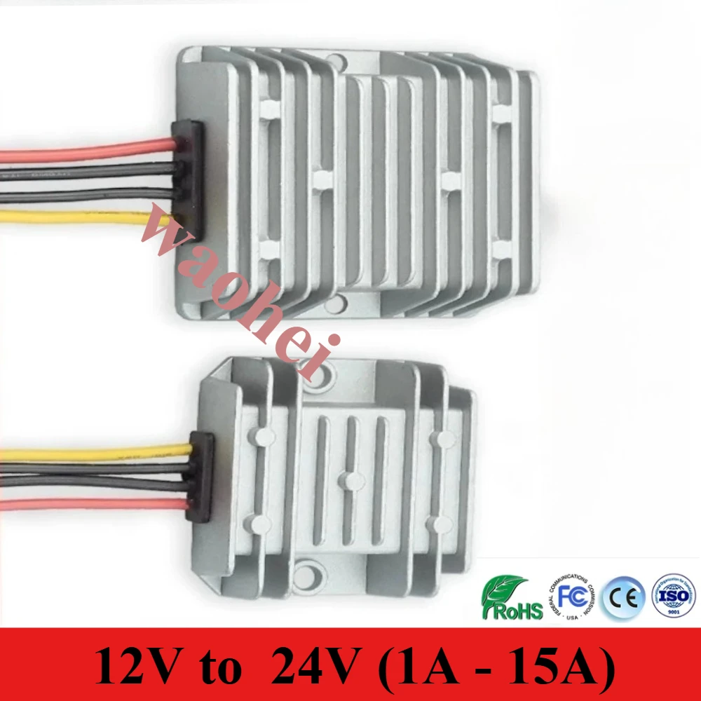 

DC12V to DC 24V 1A 3A 5A 8A 10A 15A Regulator Voltage Transformer Step-up Boost Power Converter Module waterproof for Car CE