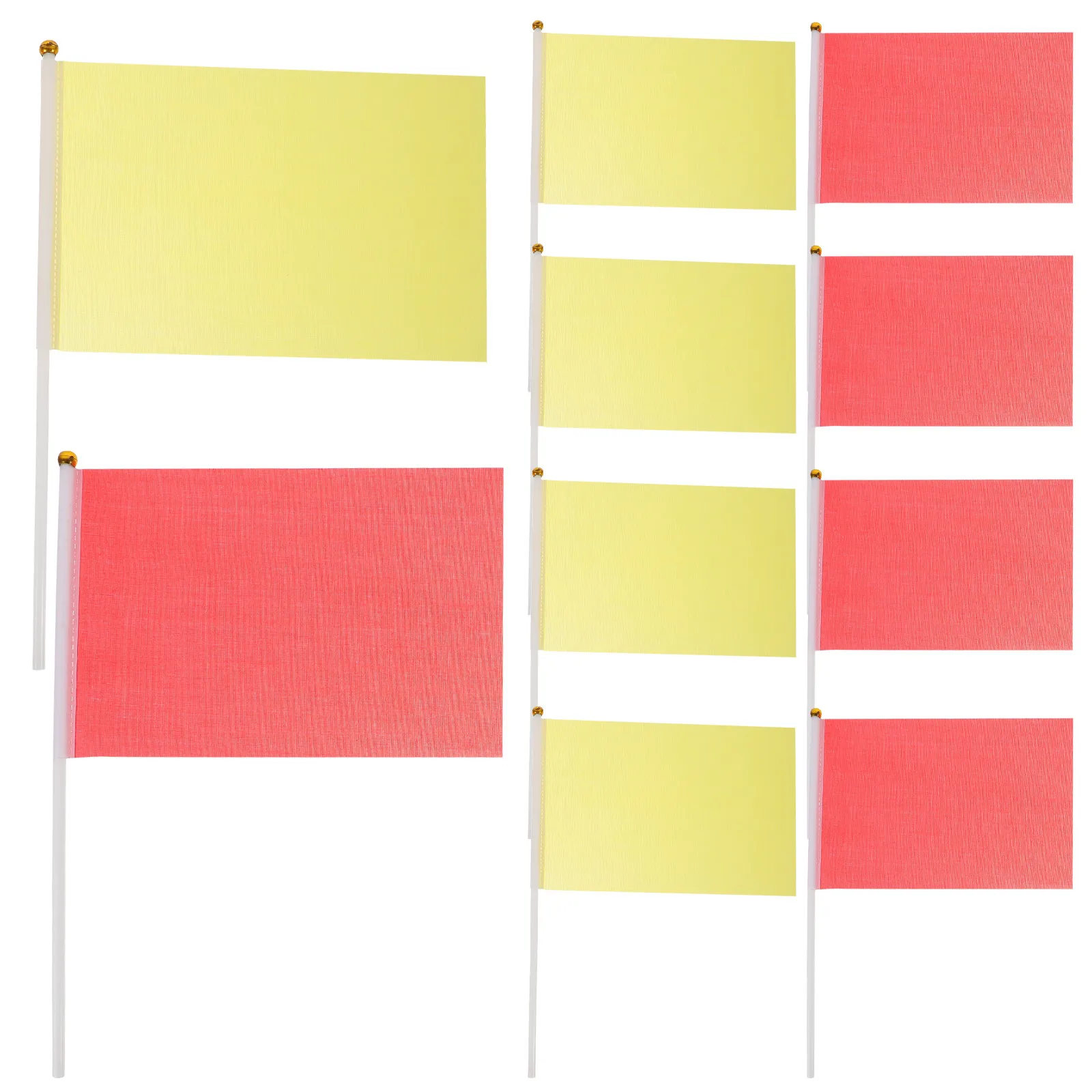100Pcs Small Hand Flags Polyester Plastic Material Wear-Resistant Portable Hand Waving Flags for Party Decorations Fun