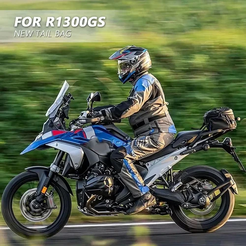 Imagen 2 del producto Bolsa trasera para motocicleta, bolsa de asiento trasero para equipaje de viaje, impermeable, negra, para BMW R1300GS R1300 R 1300 GS 2023-2025