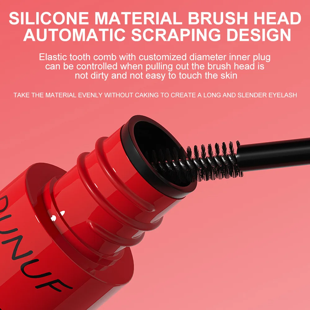 DUNUF Mascara longue durée 1 pièces imperméable à l'eau résistant à la sueur sans bavures mince épais Curling produit de maquillage amical pour débutant