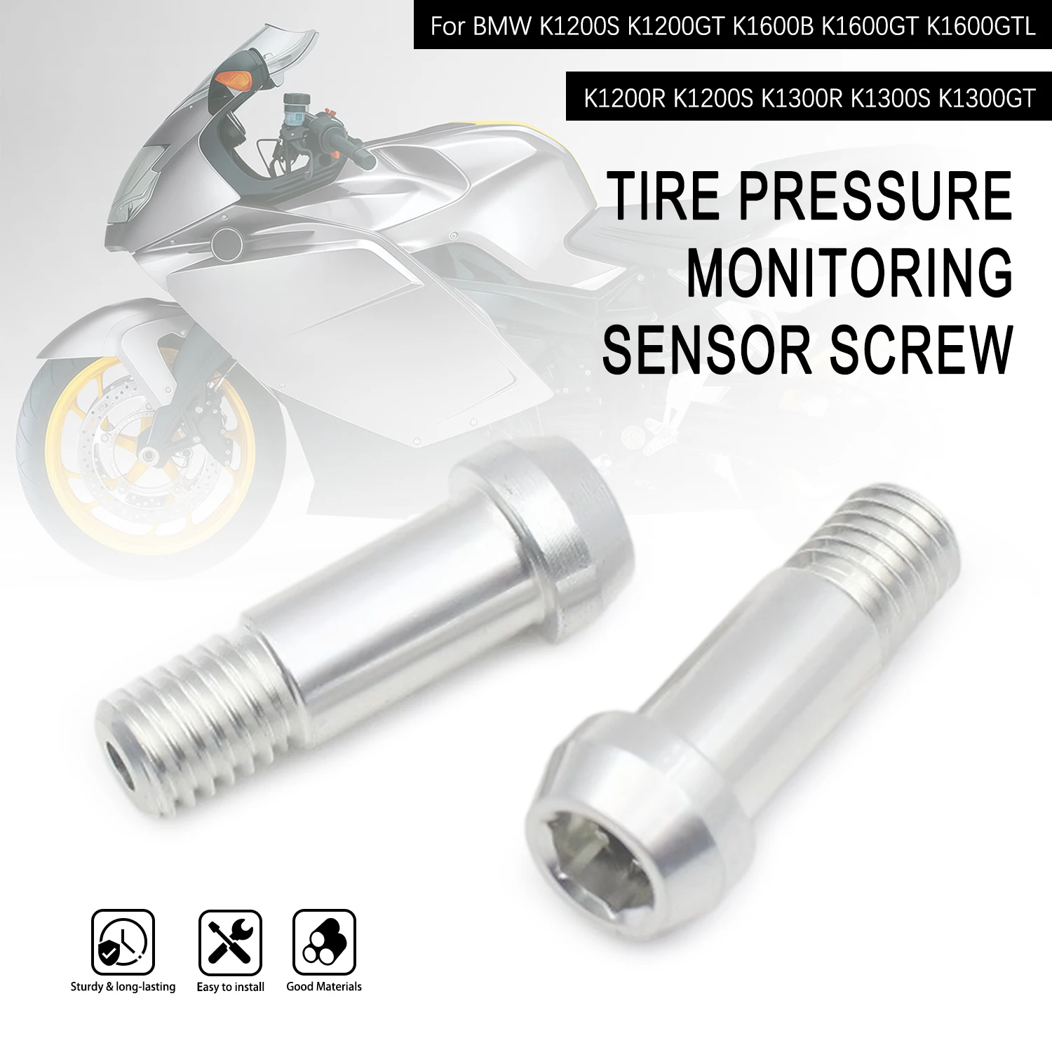 Motorcycle Tire Pressure Monitoring Sensor Screw For BMW R1200GS R1200R R1200RT R1200S F800ST K1300R K1300S K1300GT
