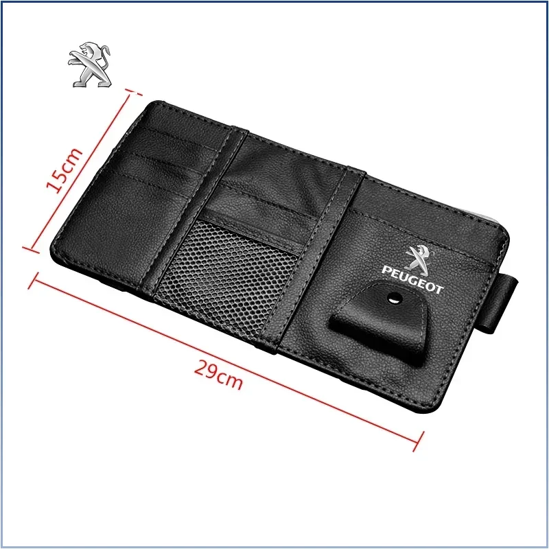Car Sun Visor Point Type Multi-function Storage Bag Caps for Peugeot 206 307 5008 107 106 205 308 3008 207 208 Wheel Center Caps