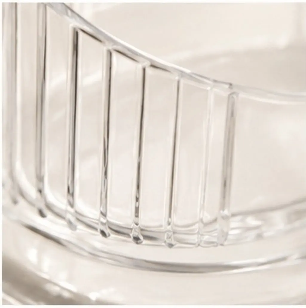 2Pcs Clear Makeup Brush Holder Organizer Multifunctional Desktop Pen Nail Art Tool Storage Container for Vanity Office