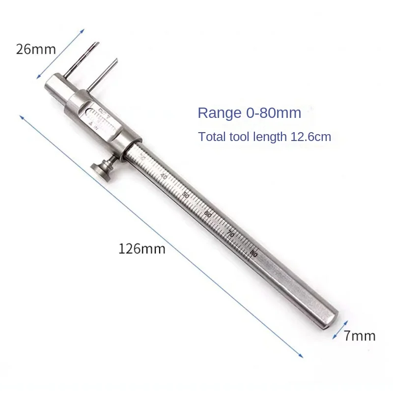 Imagem -03 - Vertical Dental Medição Régua Medição Distância Inlay Crown Digital Vernier Caliper Osso Rio Espessura Implante