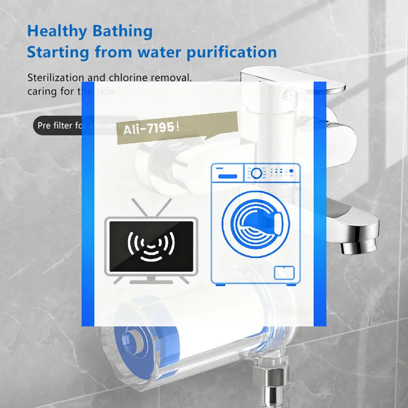Water Pipe Filter PP Cotton Replaceable Cartridge Shower Sprayer Strainer Faucet Water Heater Purification For Kitchen Bathroom