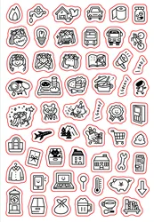 2024 new Daily life icon clear Stamps DIY Scrapbooking Silicone Stamps Paper Card Decoration Photo Gift Blessing Thanks Card