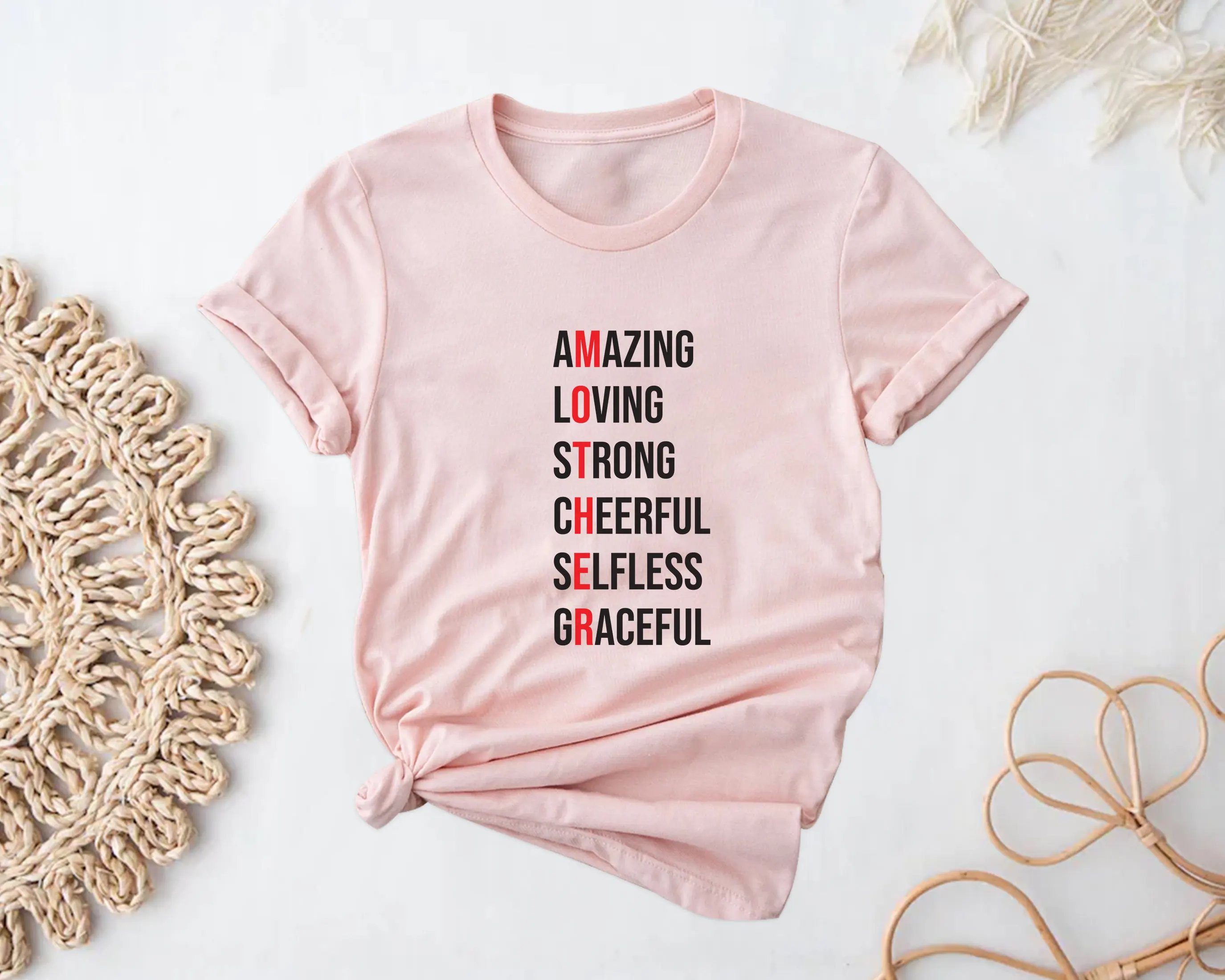 Acrostic Mother T Shirt Mother'S Day Mama'S For Mama Mom'S Life