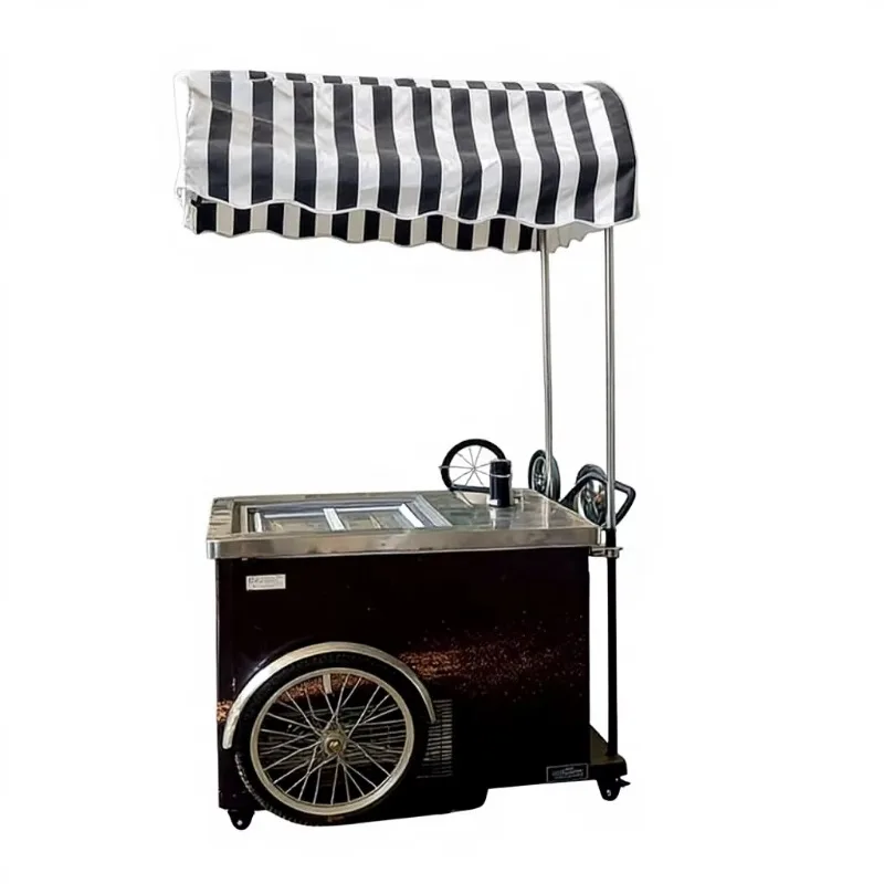 

Customized Chinese Stainless Steel Ice Cream Cart Tricycle Vending Trailer with Rust Resistant Finish for Outdoor Use