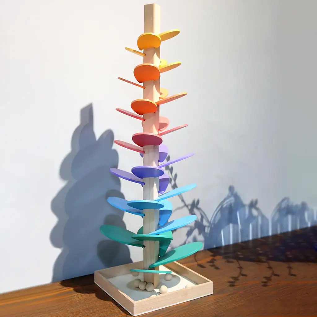 Bloques de construcción multicolores de madera, torre de árbol, juguetes educativos preescolares para niños, concentración, ejercicio interactivo, aula