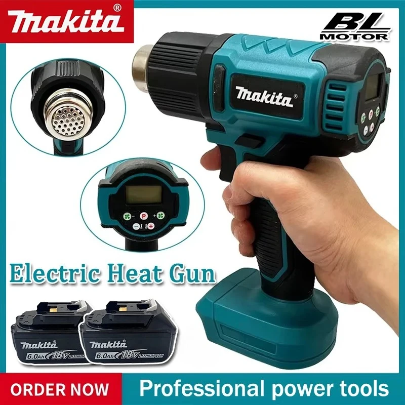 

Makita Control Heat Gun 550°C Temperature Cordless Handheld Hot Air Gun With LED Display Soldering Thermal Blower 18V Tool