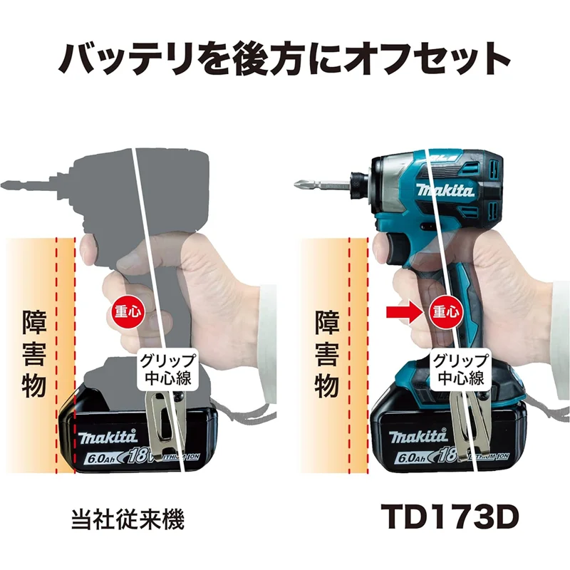 Makita-destornillador inalámbrico DTD173, taladro eléctrico, herramienta de construcción para batería Makita de 18V