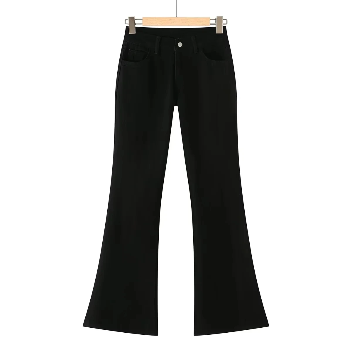 American Sle Sexy Bla Bell Bot Jeans Women's Casual Long Pants Spring Autumn Slimming Loose Fit Zipper Closure