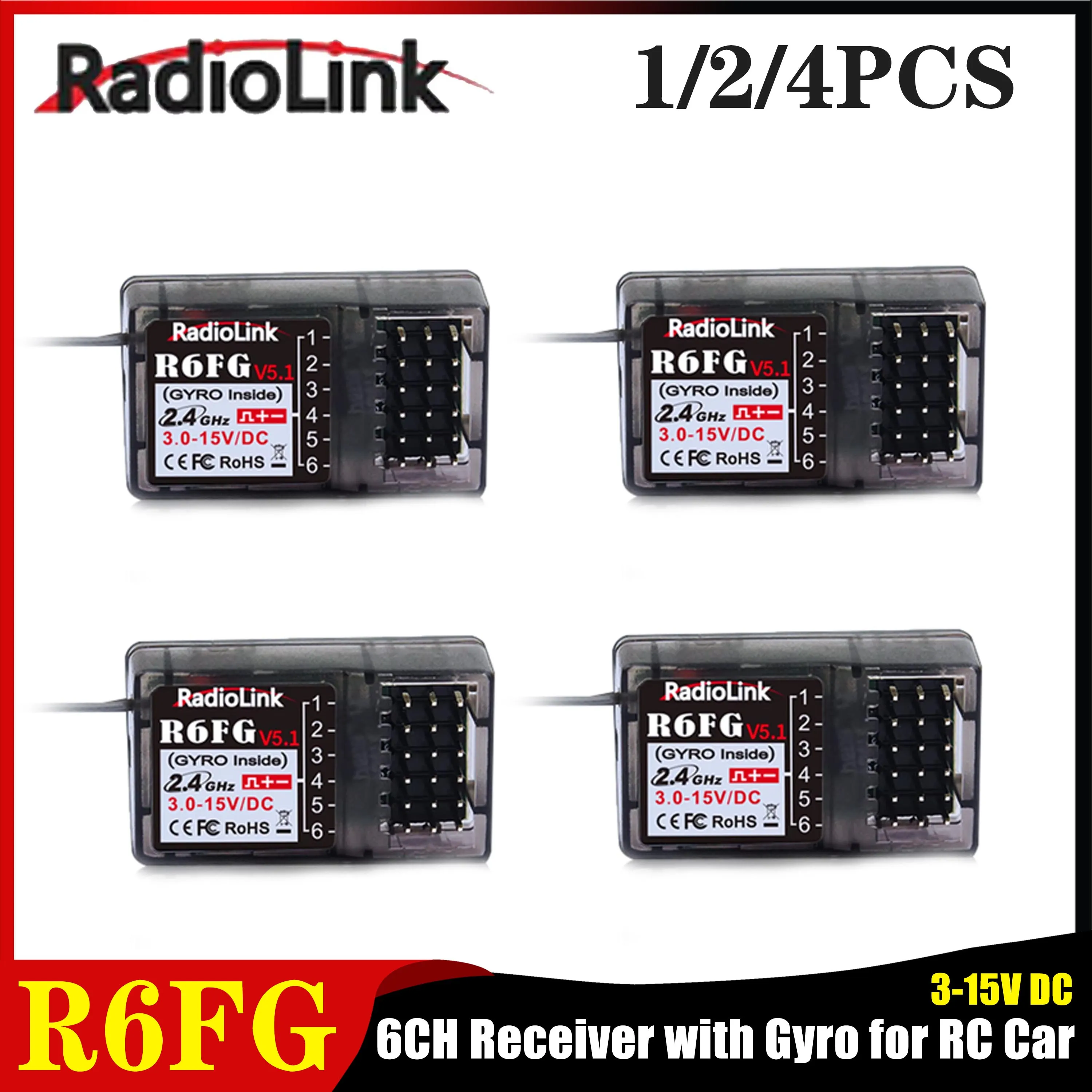 

1/2/4 шт. RadioLink R6FG 6-канальный приемник с гироскопом для RC8X/RC6GS/RC4GS/T8FB/T8S передатчик RC автомобиль лодка модель автомобиля игрушечные детали