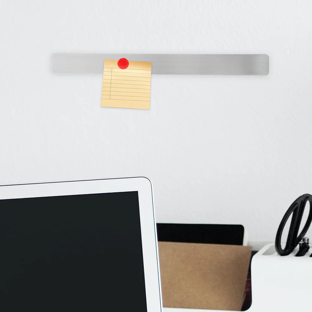 4 Pcs Bulletin Board Iron Sheet Wall Magnetic for Boards Walls Adhesive Strips with Backing