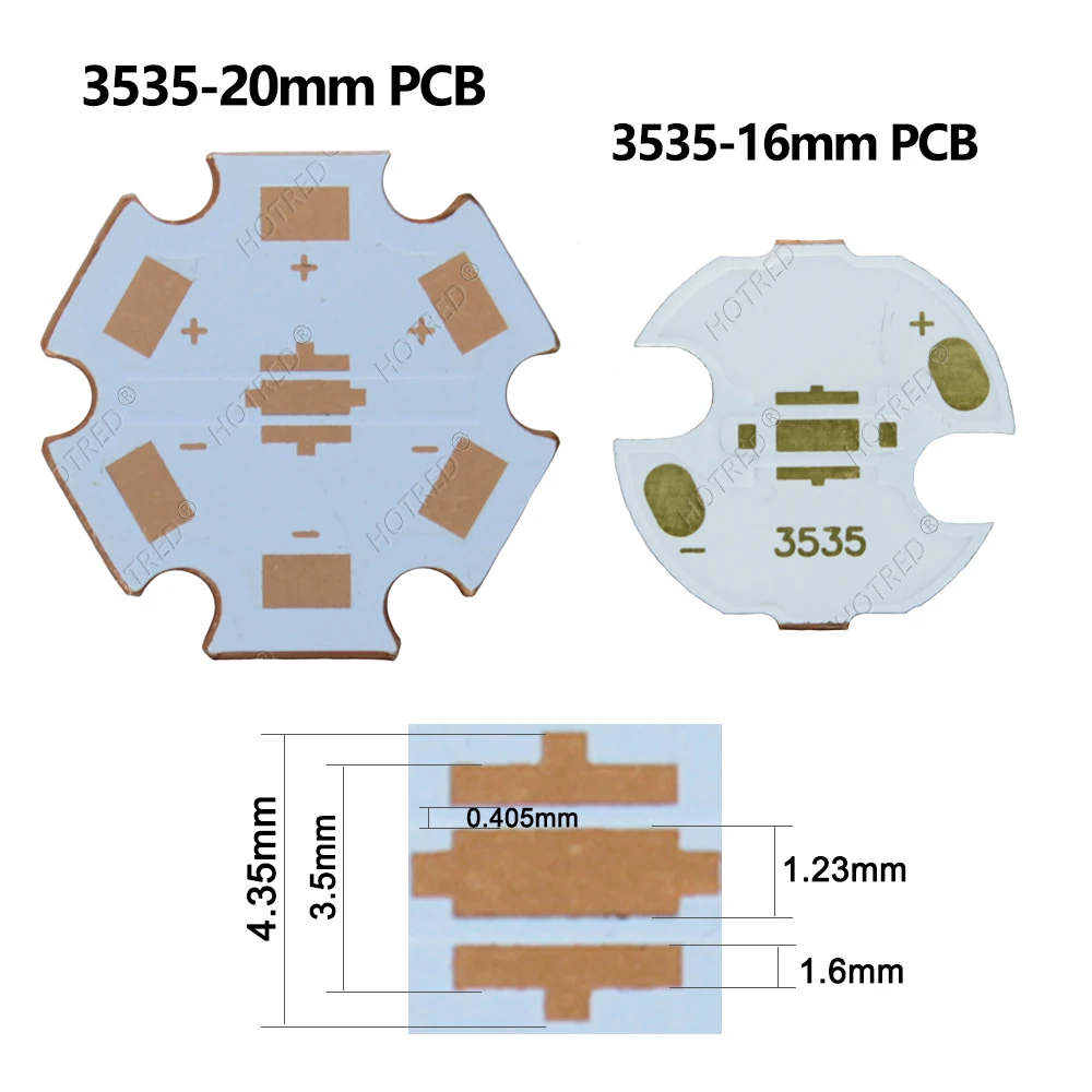 5PCS 20mm Copper PCB XPG2 XPE2 XXML2 XHP50 XXHP70 T6  3535 10W 5050-L2 LED XPE XTE LED Heatsink 16mm Copper Board For Lamp Beads