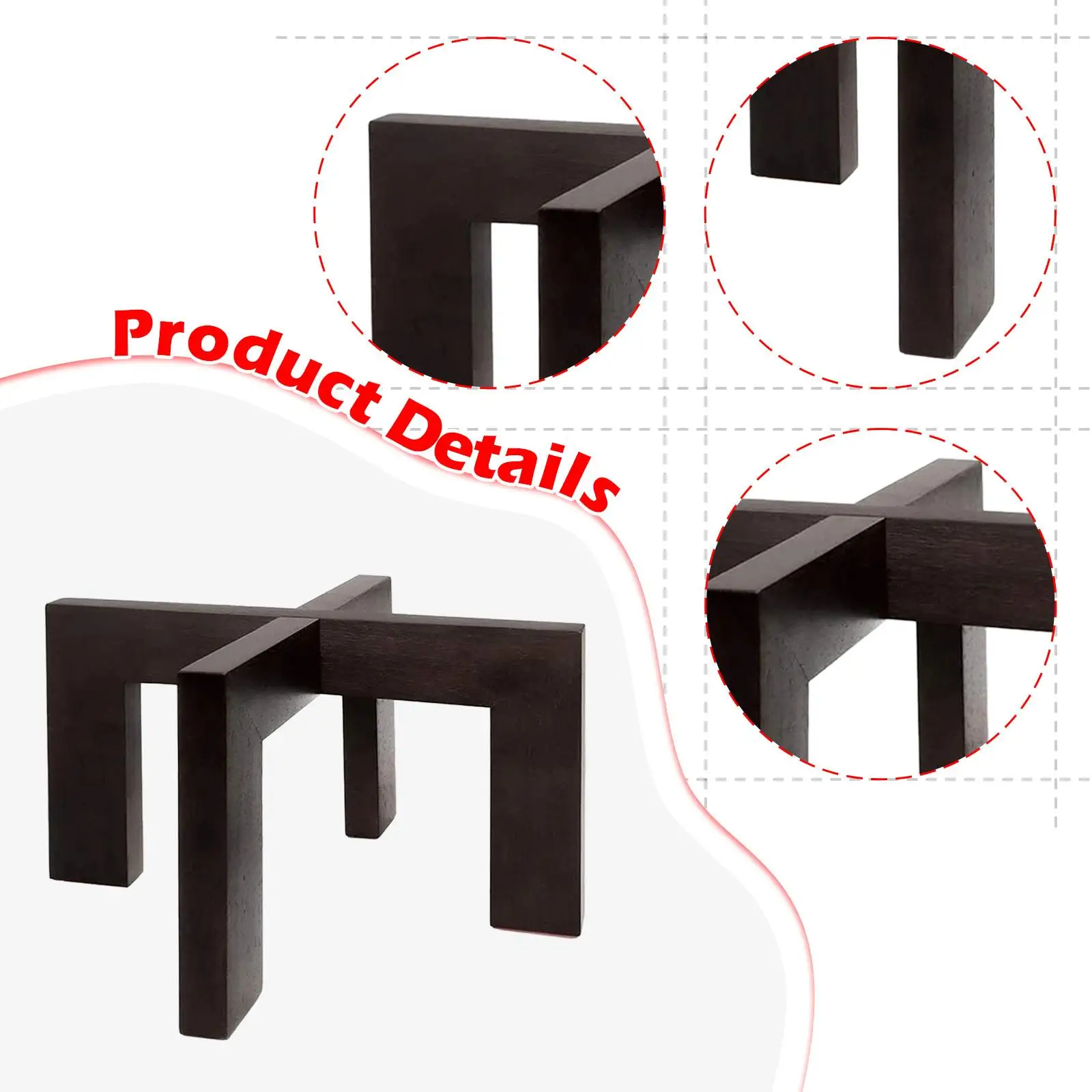 Wooden Plant Stand Outdoor Basket Holder Minimalist Creative Home Decor Storage Rack for Hotel Dining Room Kitchen