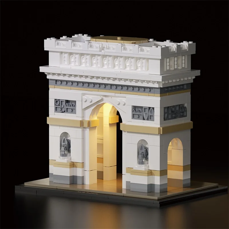 MOC Arc de Triomphe Model Building Blocks Triumphal Arch Of France World Architeture Bricks City Street View Toys Gifts for Kids