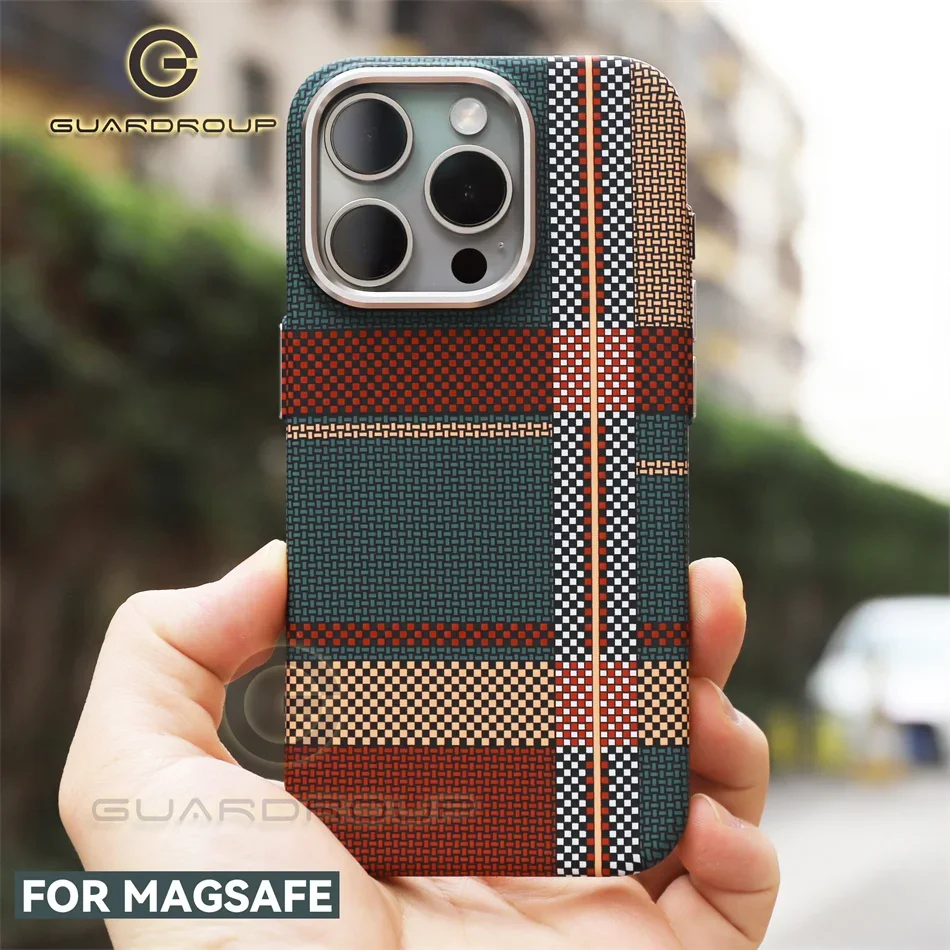 

Luxury Matte Karbon Case For iPhone 15 14 13 12 Pro Max Patterned Cloud Metal Button Mganetic Slim Hard PC Cover For Magsafe Bag