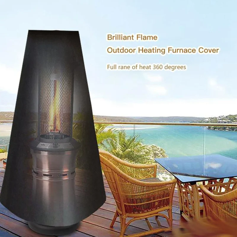 Outdoor Chiminea Waterproof Cover Furnace Cover Home Stove Heater Rainproof Cover Garden Chimney Fire Pit Protective Supplies