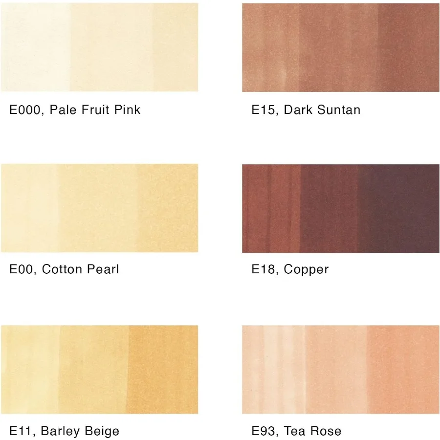 Copic Ciao Alcohol Markers 6 Colors Dual Brush Tip Art Marker for Adults/Teen Artists Creators Permanent Blendable Sketch Marke