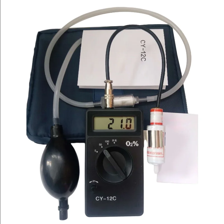 

CY-12C Handheld Oxygen Analyzer Analysis Instrument Full Range Oxygen Content Concentration Detector