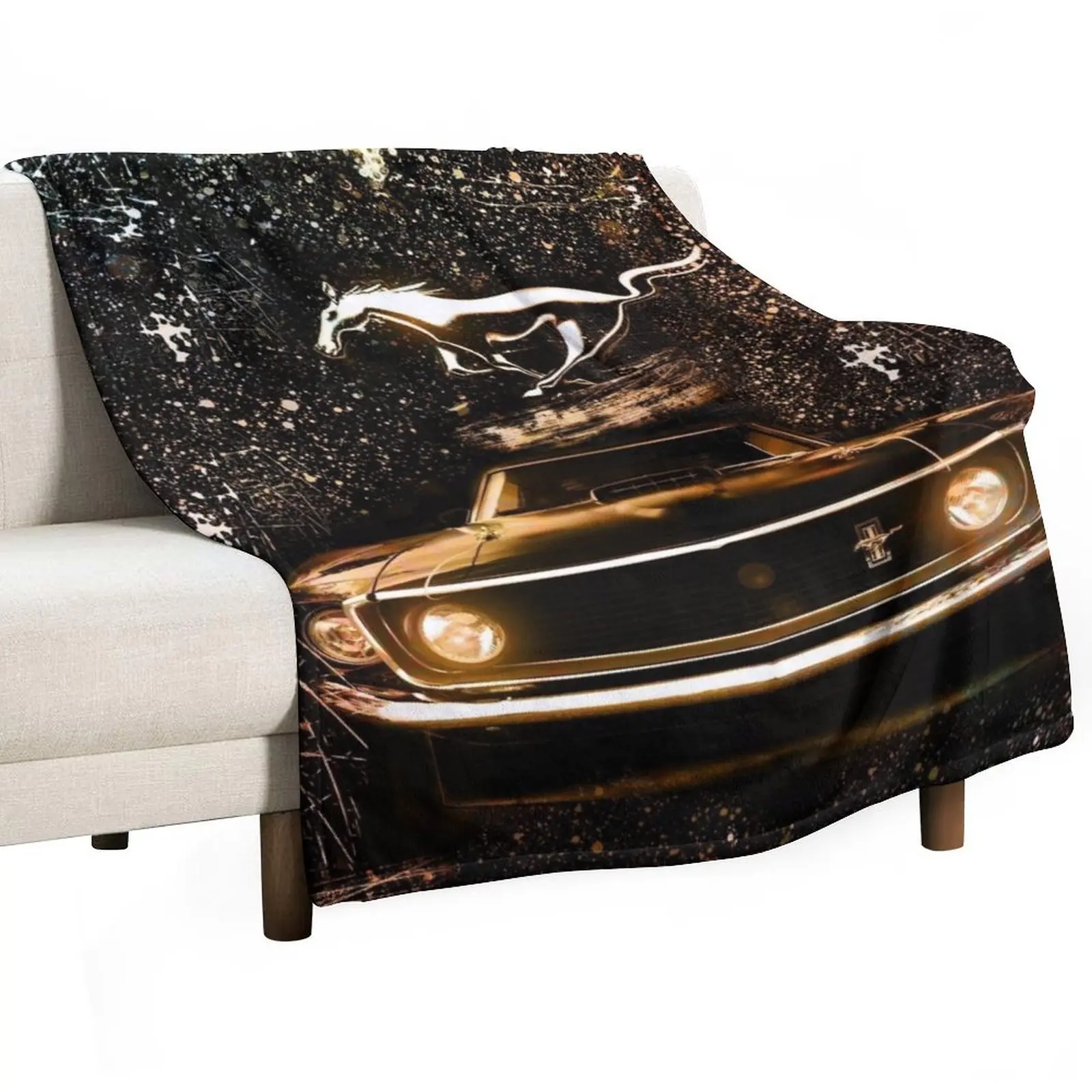 

THE MUSTANG Throw Blanket Blankets For Baby Kid'S christmas gifts Blankets