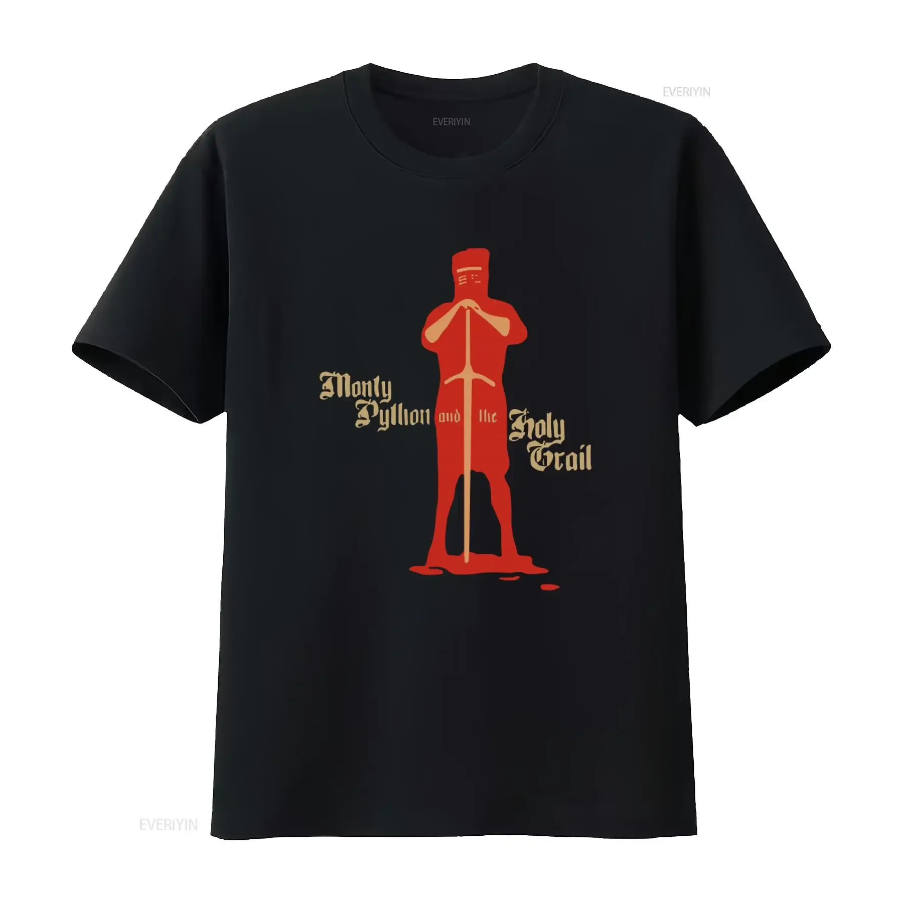 Monty Python And The Holy Grail T Shirt Men's X Large vintage Washed Casual Breathable Soft fashion Versatile Unisex Stylish