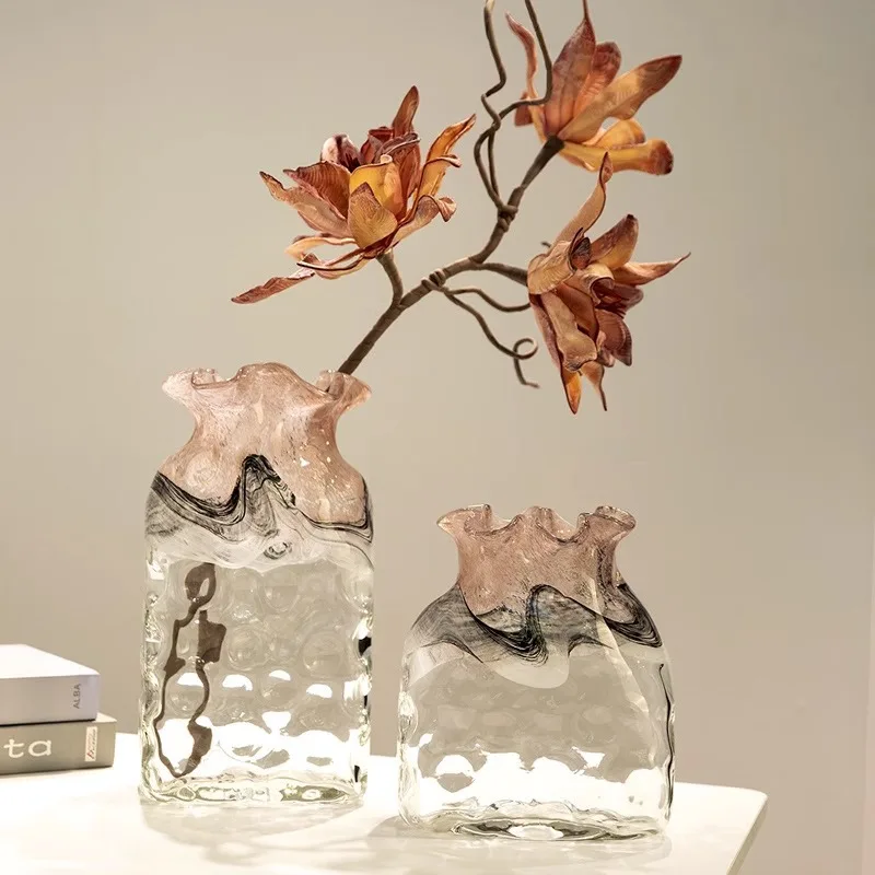 New Chinese Style Creative Zen Color Changing Glass Vase for Living Room Table Hydroponic Flower Arrangement