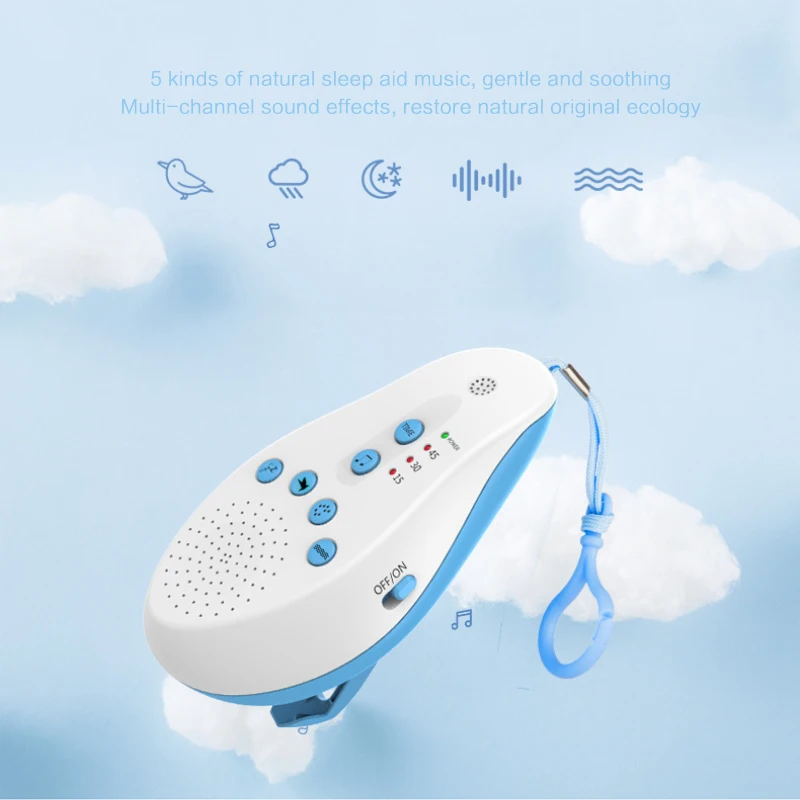 Infant Sleep Instrument New Style Smart White Noise Machine Sleep With 6 Soothing Sound Auto-off Music Sleep Aids Instrument