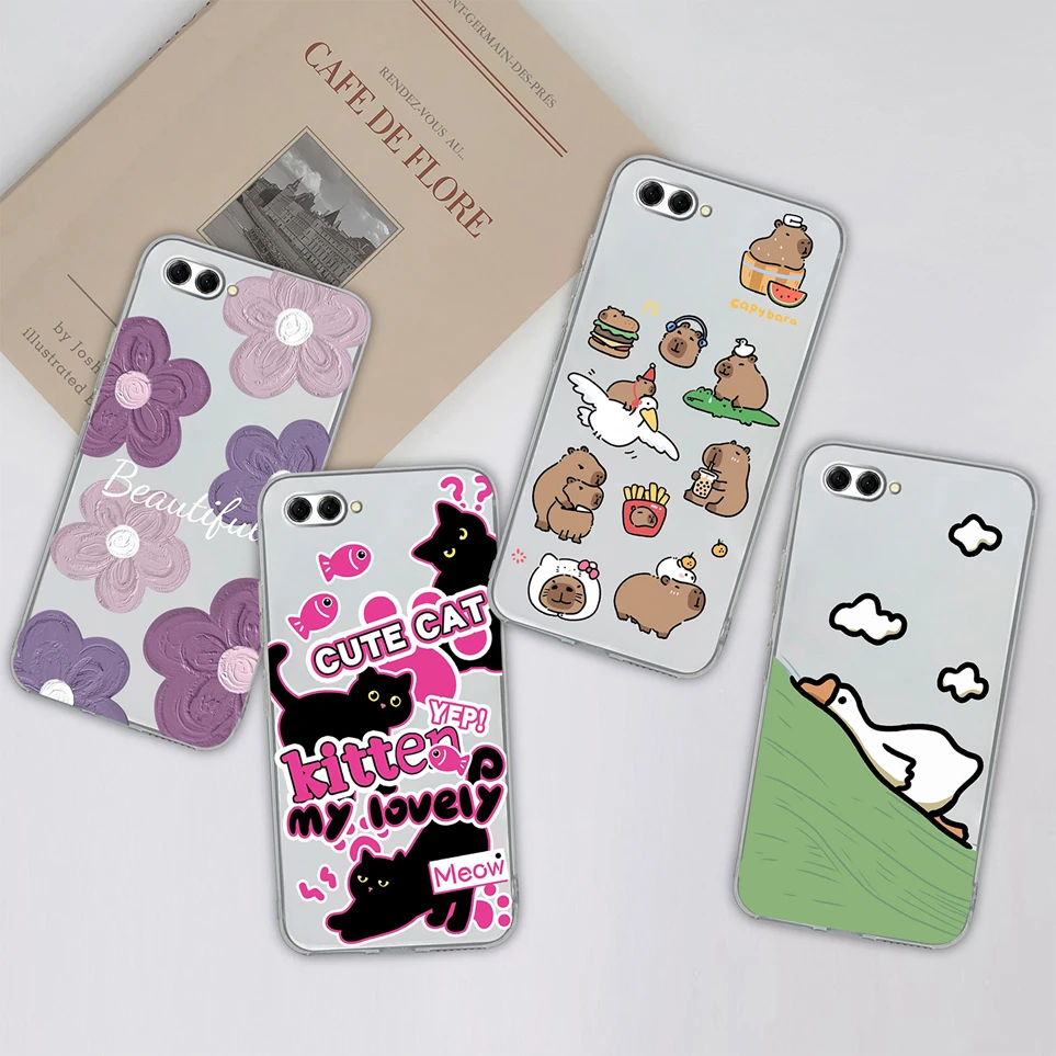 Etui na telefon Huawei Nova 2 2Plus 2s Cute Pink Bow Silicone Soft Clear TPU Shell For Nova2 Plus Coque Nova2s Funda Carcas