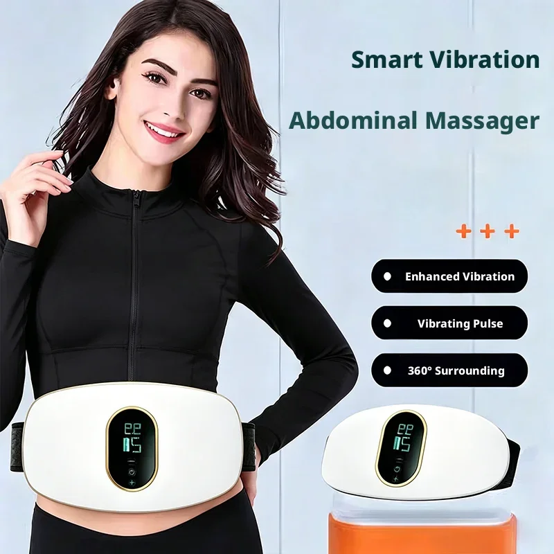 

Intelligent Vibration Abdominal Massage Belt 360° Surround Pulse Fat Burning Belt for Home Fitness Abdomen Back Muscle Relax
