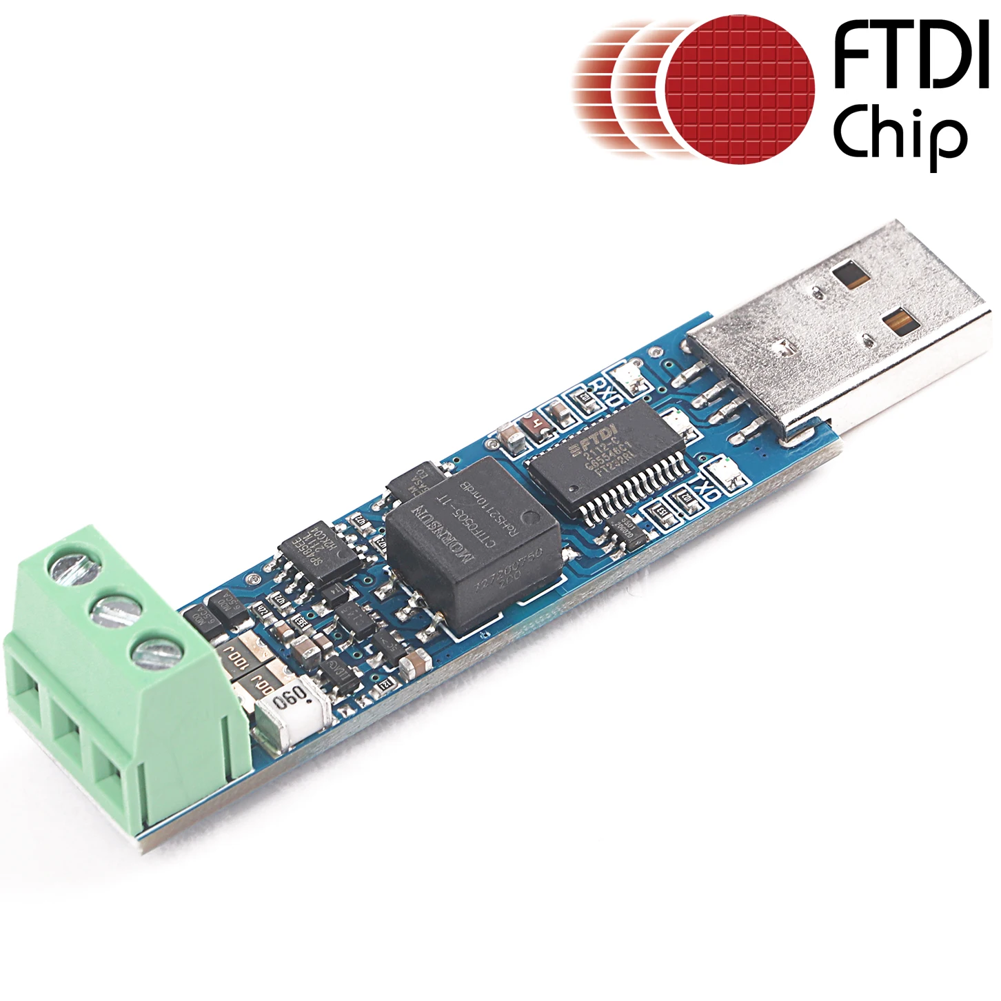 USB to RS485 Serial Converter Isolate Module 3P 3 Pins  Screw Terminal Adapter for Win 11 10 Mac OS,Linux